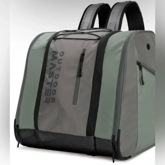NWT 38L Ski Boot Bag, Boot Backpack with Waterproof Bottom for Ski Helmet
